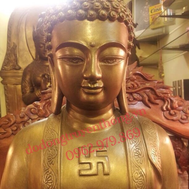 tượng phật đồng đỏ