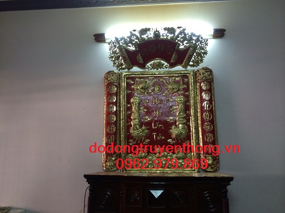 Bộ liễn thờ gia tiên bằng đồng
